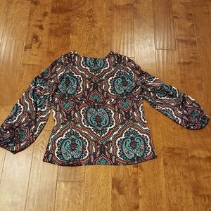 🔥🔥🔥Talbots cheerful pattern blouse,new